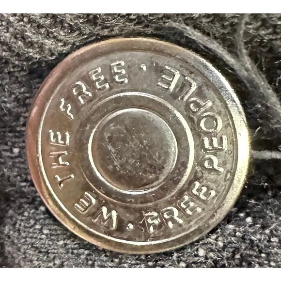 We the Free Distressed Denim Mini Black Jean Destroyed Skirt Free People Size 30 - Picture 11 of 11